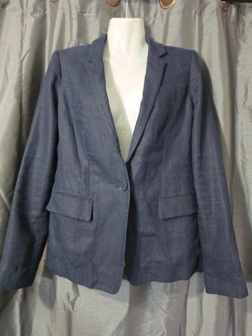 J. Crew Navy Linen Blazer - Size 8